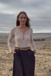 Forever Yours Cotton Wool And Cashmere Top - Latte