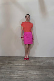 Cap Sleeve Tee - Tangerine