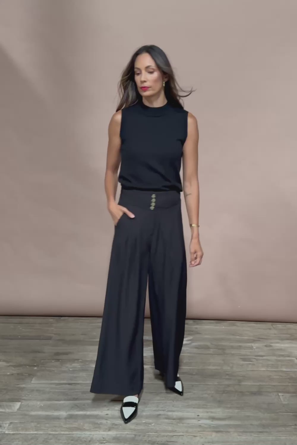 High Flying Wide Leg Pants - Black