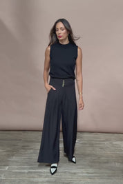 High Flying Wide Leg Pants - Black