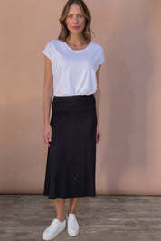 The Fit And Flare Ponte Skirt - Black