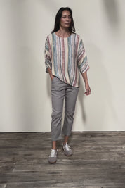 The Pull On Cotton Pant With Drawstring – Biscuit