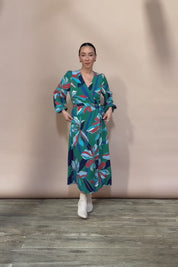 Derek Wrap Midi Dress - Petalrush