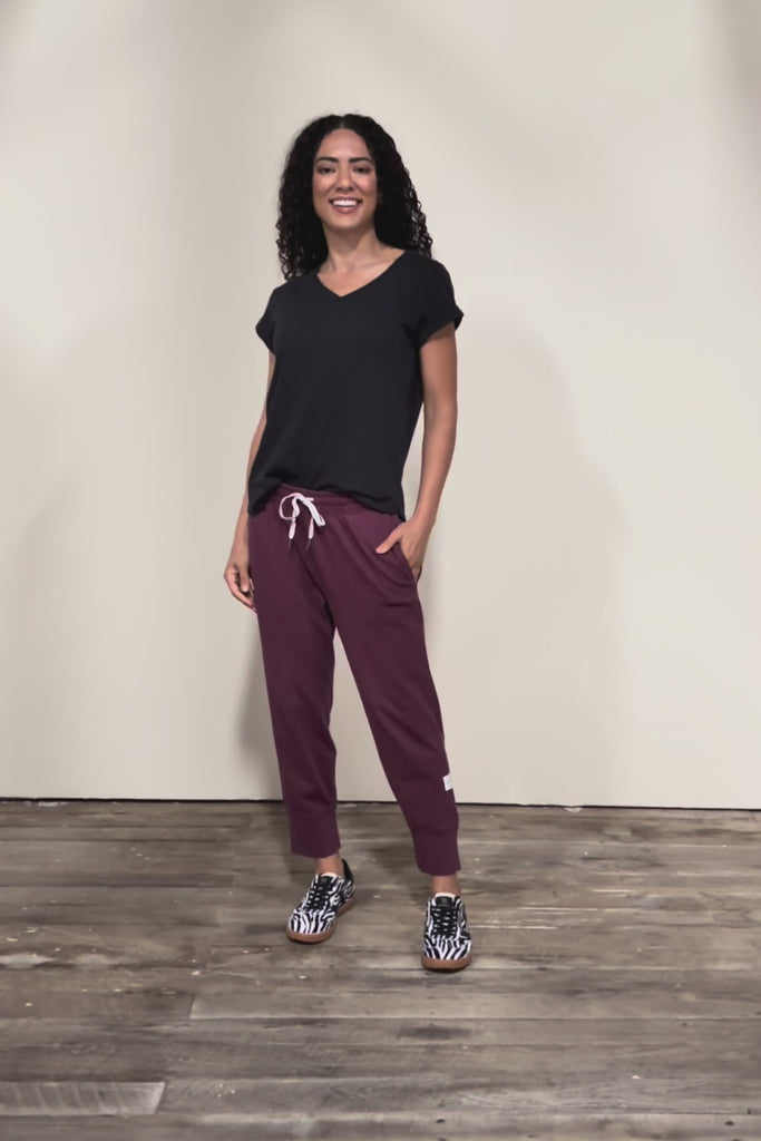 Fundamental Brunch Cotton Pant - Merlot