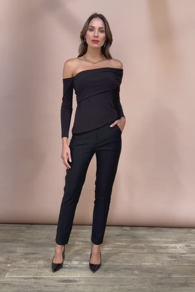 Tiffany Tuxedo Pants - Black