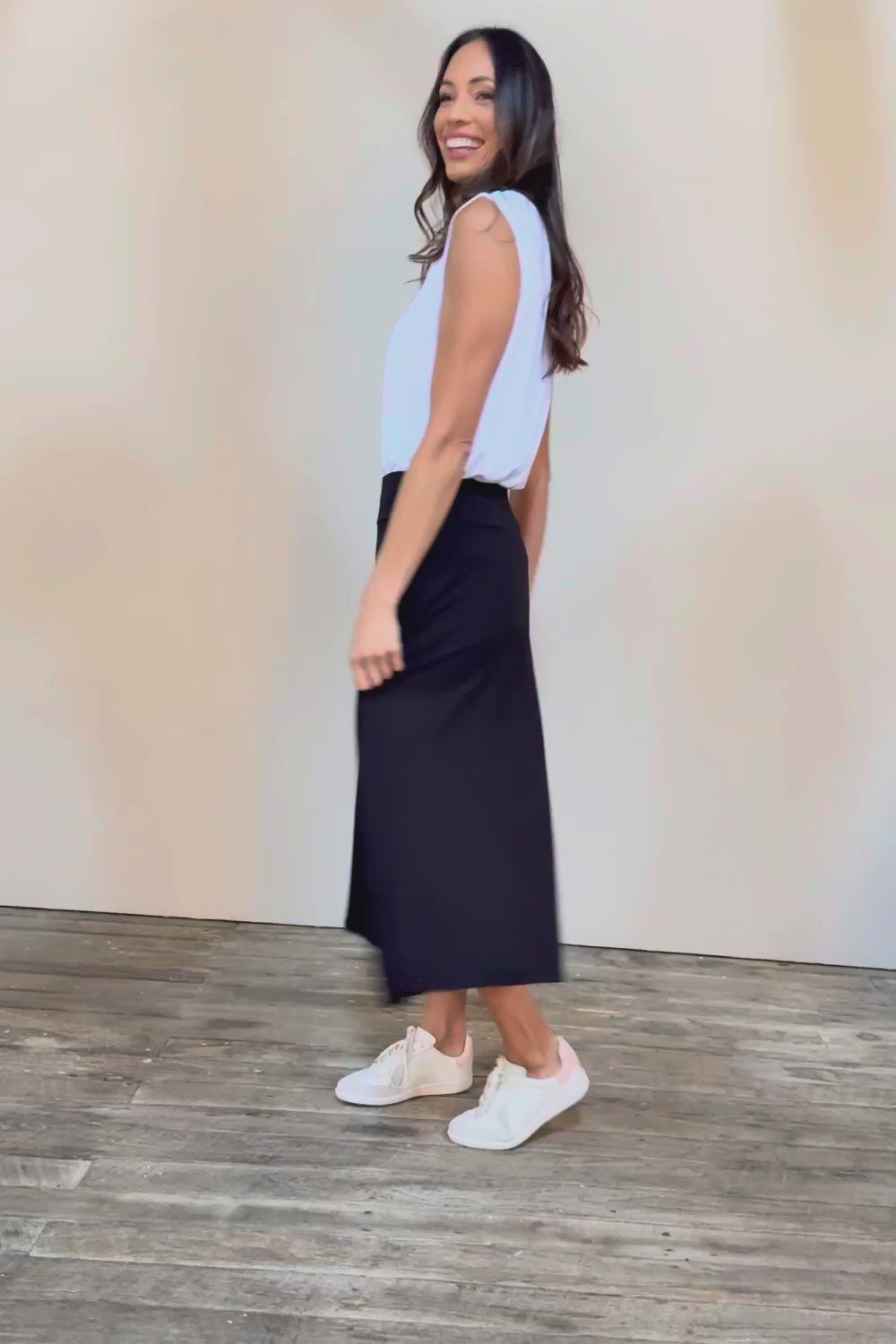 The Mix Me Match Me Bamboo Full Skirt - Black