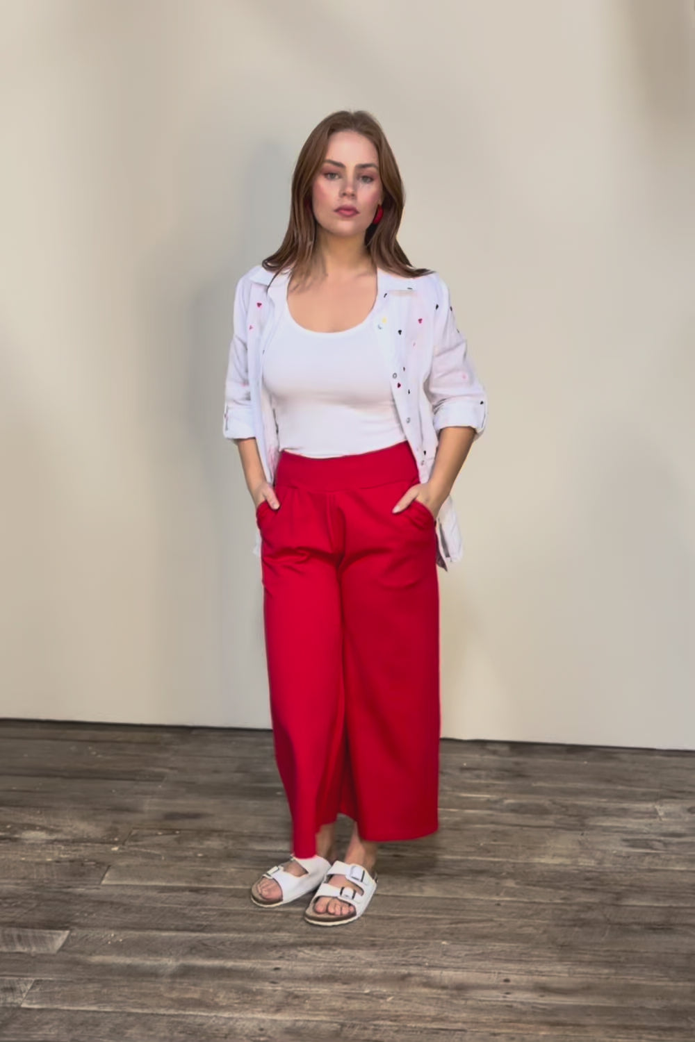 Wide Leg Ponte Pant – Brightred