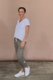 Fundamental Brunch Cotton Pant - Khaki
