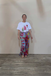 Straight Leg Pull On Pants - Lobster