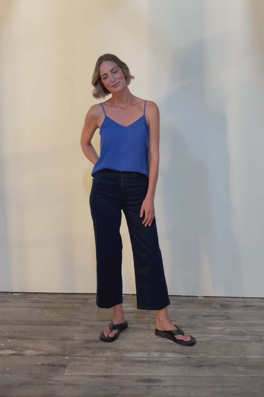 Steph High Rise Wide Leg Jean - Black