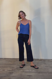 Steph High Rise Wide Leg Jean - Black