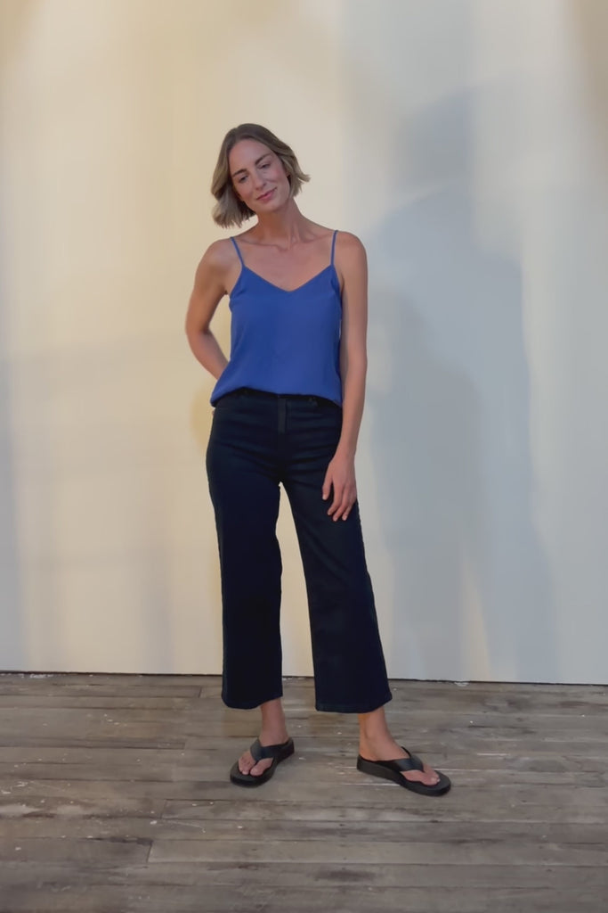 Steph High Rise Wide Leg Jean - Black