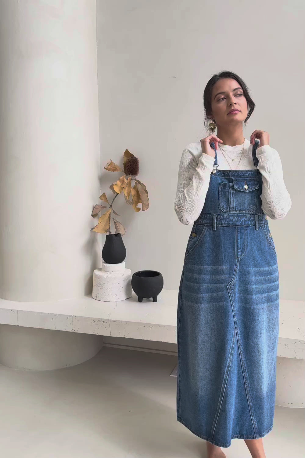 Overall Happiness Dress - Denim
