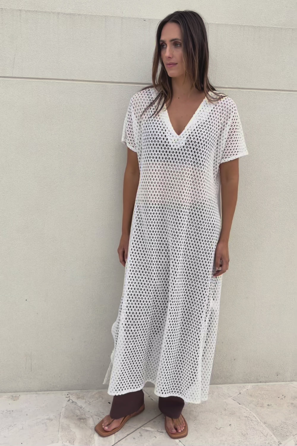 Wear Your Own Way Cotton Blend Maxi Dress – White