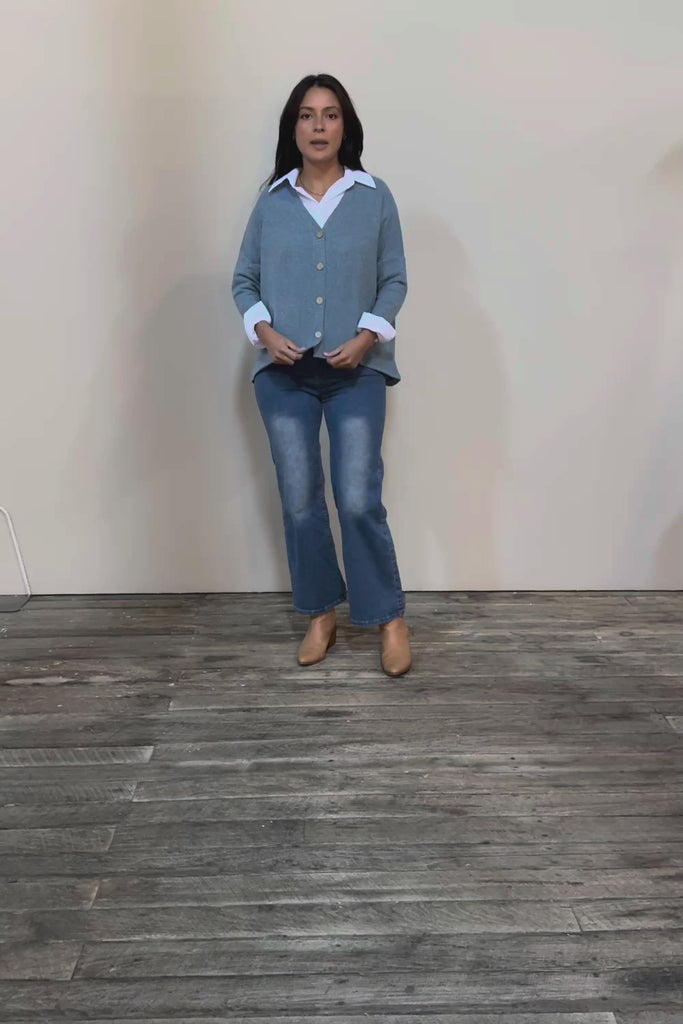 My Boyfriends Slouch Cardi - Denim