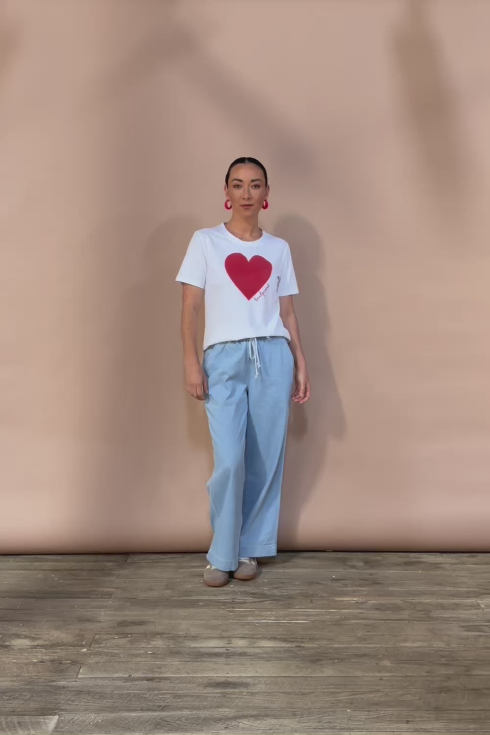 Mercerized Cotton Love Tee - White