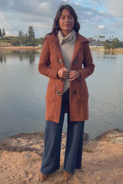 Duffle Boiled Wool Coat – Copper