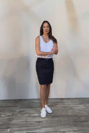 The Cotton Cargo Skirt - Navy
