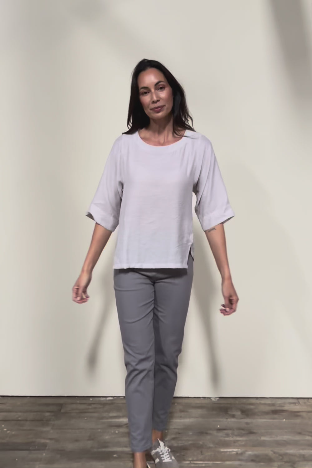 The Popover Cotton Blend Boat Neck Top – Natural