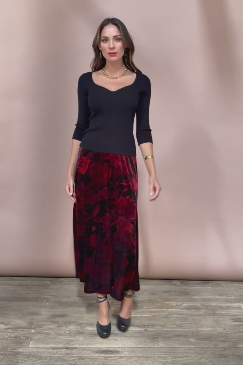 Sabrina Velour Skirt - Nightfleur