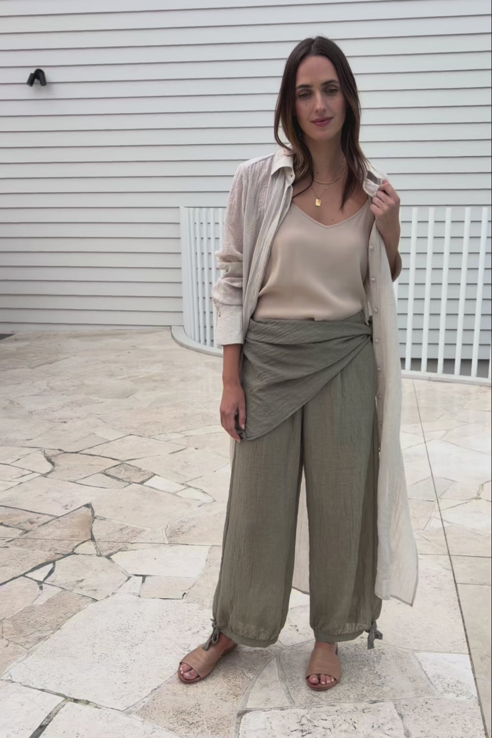 Floating Through The Day Pants  - Olive