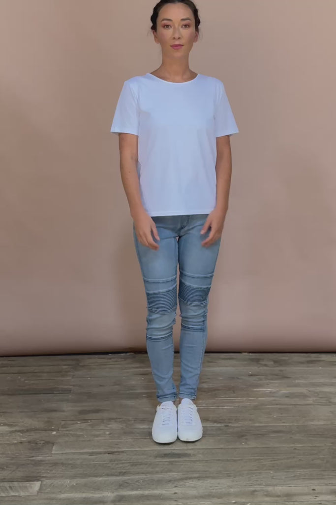 River Ribbed Pull On Jean - Lightdenim