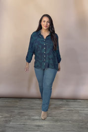 Belle Luxe Ecovero Printed Shirt – Bluelagoon